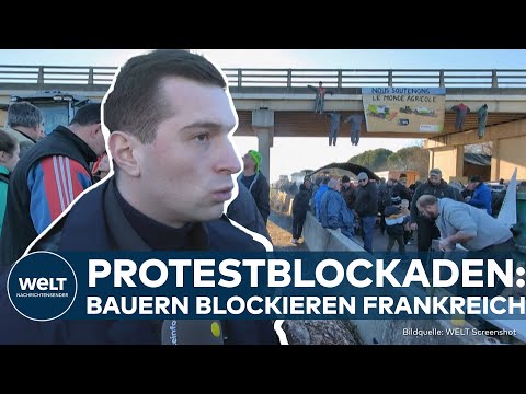 BAUERN-DEMOS IN FRANKREICH: Landwirte blockieren Autobahnen gegen Steuern und Einkommensverluste