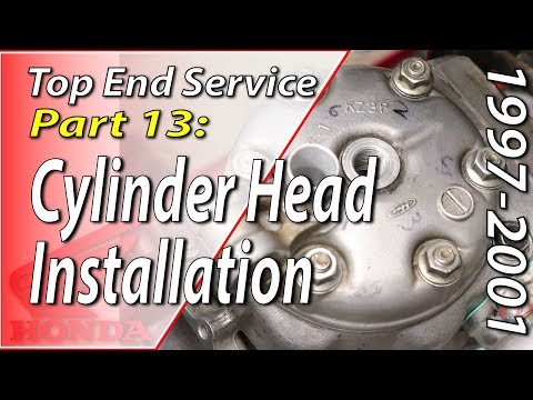 97-01 Honda CR250 - Engine Top End - Part 13: Cylinder Head - Install #honda #cr250