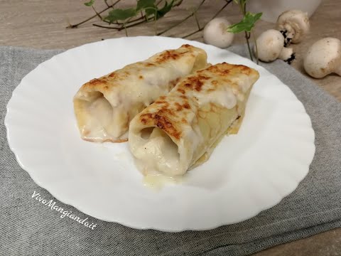 Crepes ai funghi e besciamella, gustose e morbide