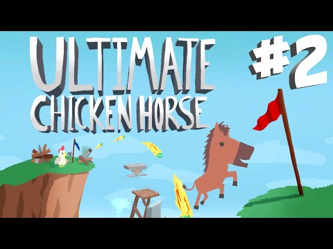 Stumpt Plays - Ultimate Chicken Horse - #2 - Waterfalls (4 Player Gameplay)