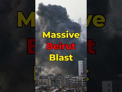 Massive Explosion in Beirut’s Southern Suburbs | Fire and Smoke Seen Across Lebanese Capital
