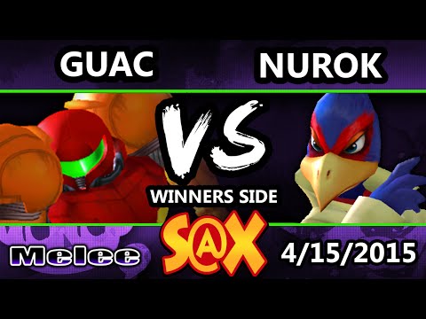 S@X - Guac (Samus) Vs. Nurok (Falco) SSBM Tournament - Smash Melee