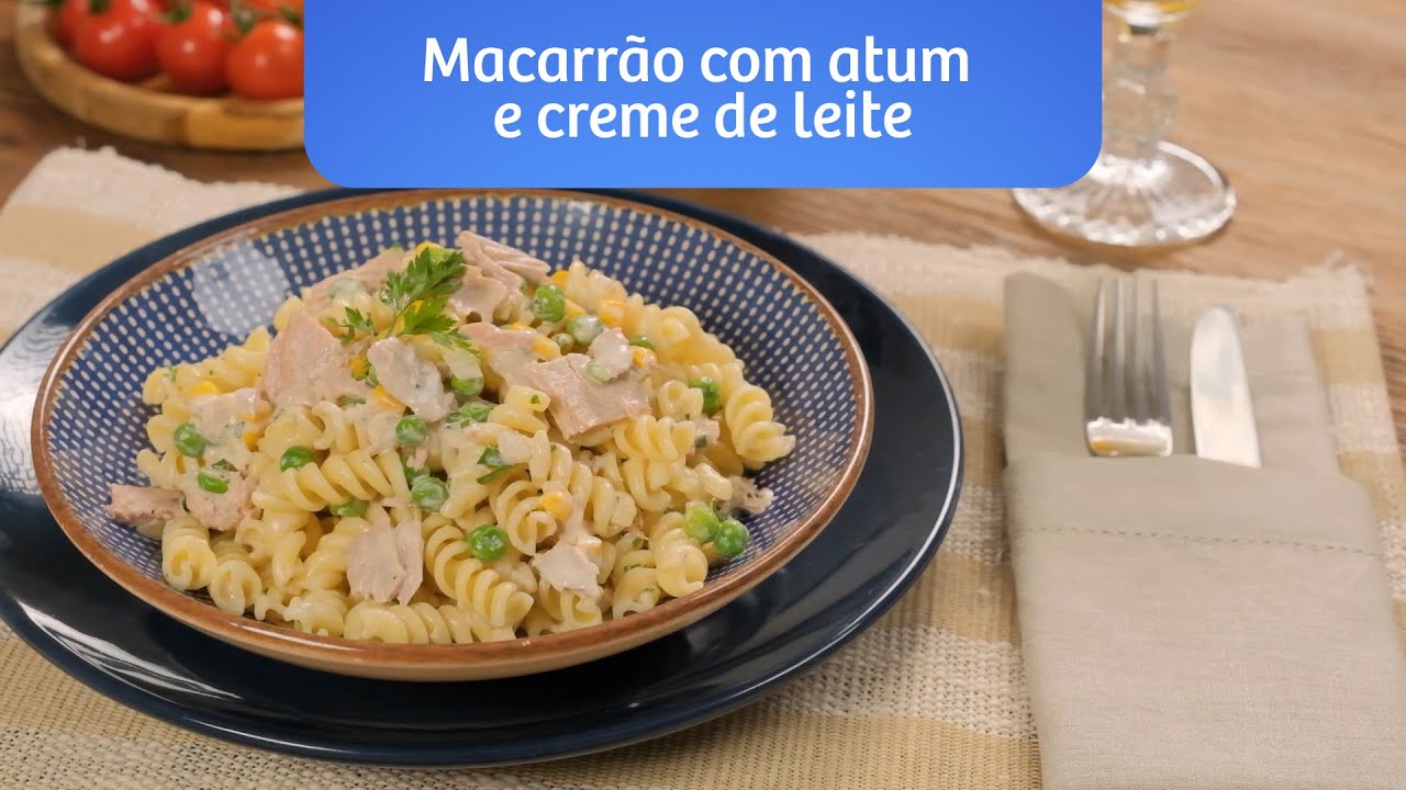 Receita Macarrão com Atum e Creme de Leite
