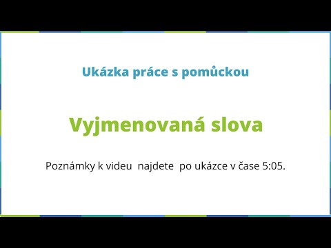 Czech spelling rules (vyjmenovaná slova) | Classroom example