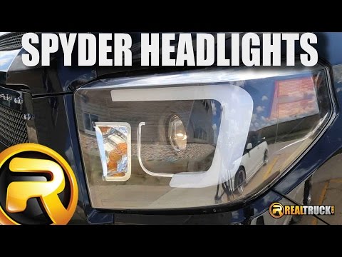 Spyder Black Headlights with Light Bar DRL Fast Facts