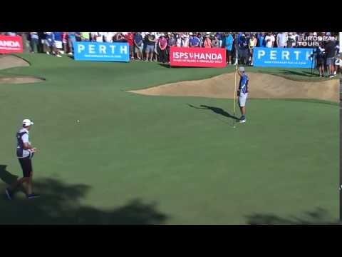 Jason Scrivener birdie at 18 in Round 4 - Perth International