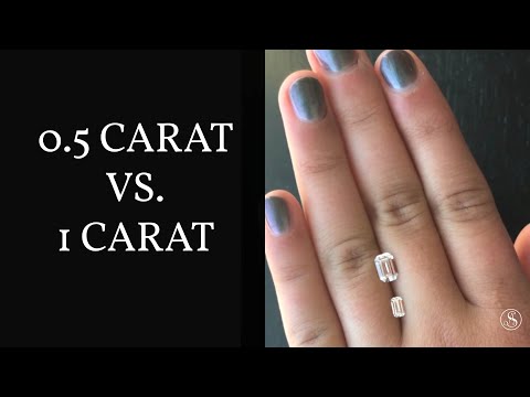 Diamond Size Comparison: 0.5 Carat vs. 1 Carat Emerald Shape Stones