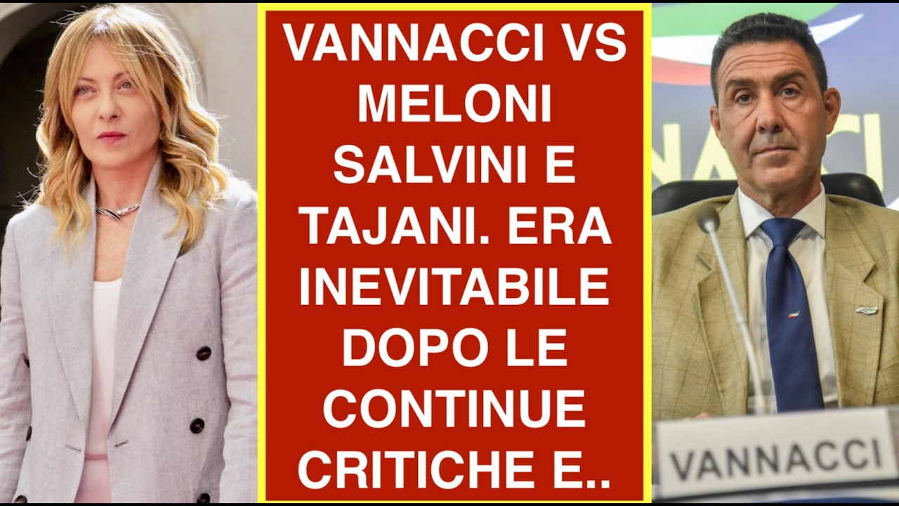 VANNACCI VS MELONI SALVINI E TAJANI. ERA INEVITABILE DOPO LE CONTINUE CRITICHE E..