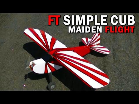 FT Simple Cub Maiden Flight | Tes Terbang Pesawat RC Simple Cub