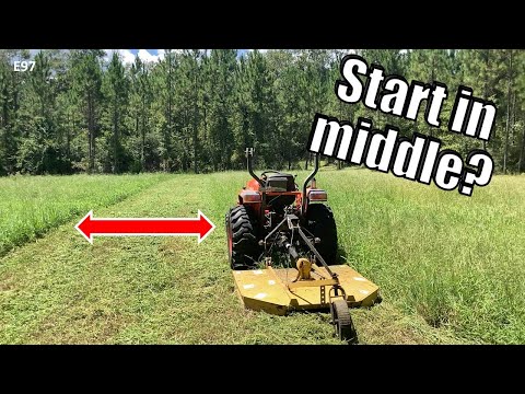 Faster Way to Mow with a Brush Hog / Brush Cutter and a Compact Tractor