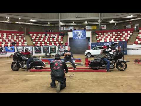 The STRONG MAN John Beatty Harley Davidson Human Chain feat!