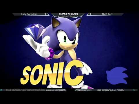 Famicon 2016 Smash 4- TMG Ferf (Sonic) vs Lazy Boredom (Mewtwo) SSB4 WS