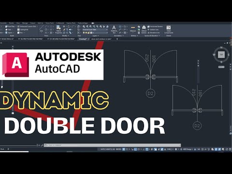 How to Create AutoCAD 2024  Dynamic blocks Double Door blocks step by step | #how  #autocad