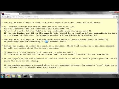 Programming A Chess Engine in C Part 66 - UCI Protocol #1 - Intoduction