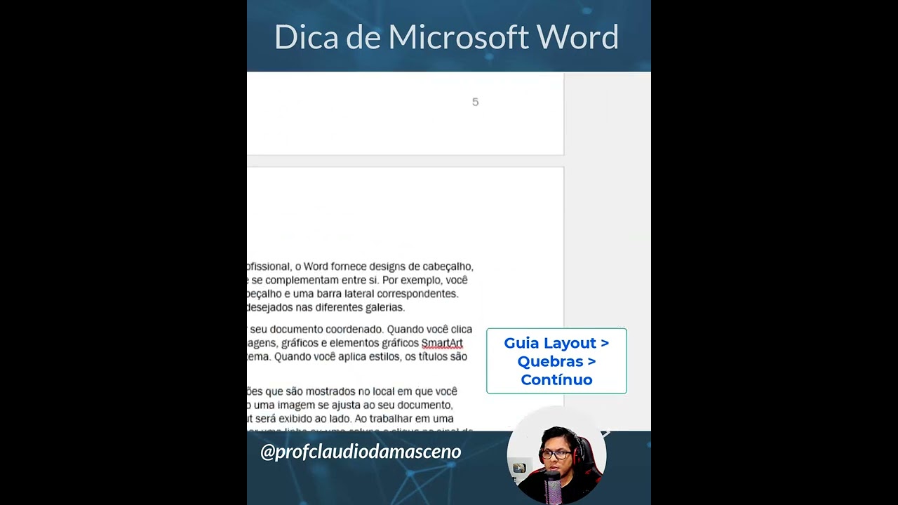 Numeração de Página @ProfessorClaudioDamasceno
