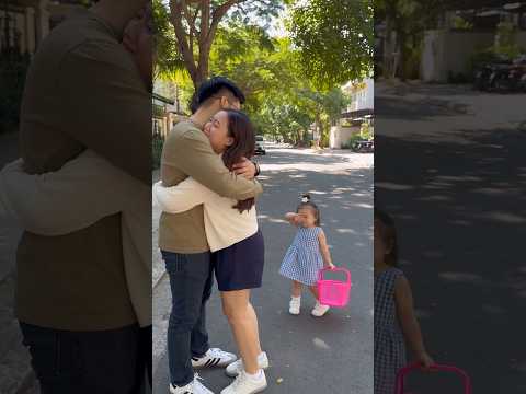The Heartbreak:  Baby Reaction to Her Parents Hugging  😅🥺 #shorts