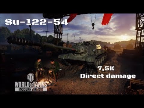 Su-122-54 in Prokhorovka:7,5K direct damage :Wot console - World of Tanks