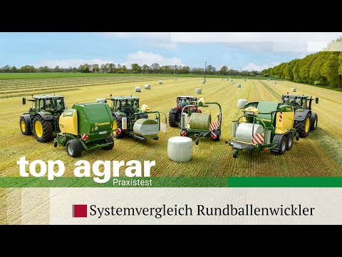 Top agrar system comparison | Krone bale wrappers: mounted, trailed and combined in grassland