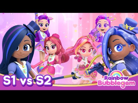 [NEW✨] Princess Transformation Scenes | S1 vs S2 | Purple, Red, Indigo | Rainbow Bubblegem 🌈