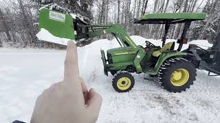 How to Push Snow with Compact Tractor