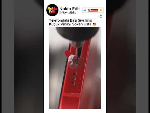 Telefondaki Başı Sıyrılmış Küçük Vidayı Söken Usta 😎