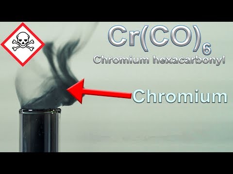 Cr(CO)6: Chromium hexacarbonyl. Chrome plating