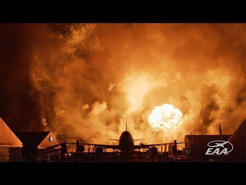AirVenture 2019 Night Air Show & Fireworks Time-Lapse