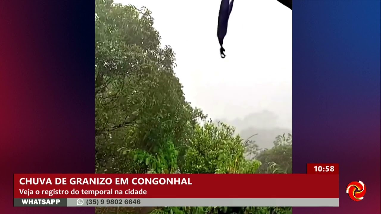 Granizo atinge Congonhal: prejuízos são contabilizados na região