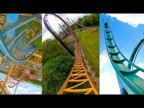 16 Awesome Roller Coasters In The UK! All NEW Footage! Onride POV!