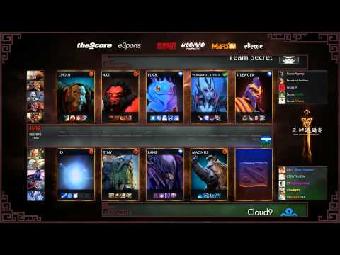 Secret vs Cloud 9 - Game 1 (Dota 2 Asia Championships) - GoDz & WinteR