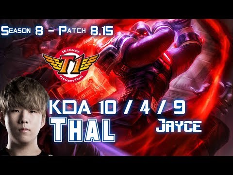 SKT T1 Thal JAYCE vs SWAIN Top - Patch 8.15 KR Ranked