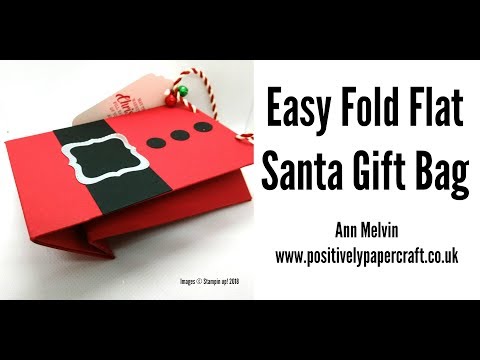 Easy Fold Flat Santa Gift Bag - Close Out Sale & Stamparatus Bag!