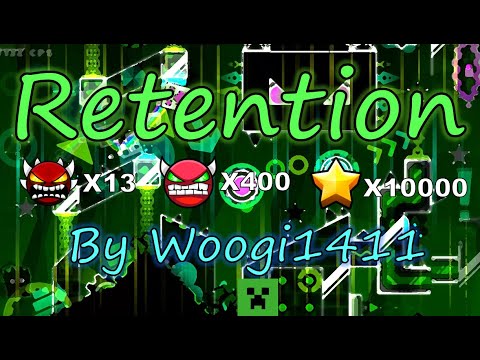 10000 Stars and 400 Demons! - Retention 100% (Extreme Demon) by Woogi1411 - Geometry Dash