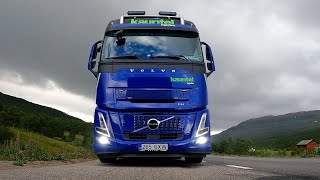 POV truck Driving Volvo Aero FH540 - Norway, Kvinesdal. Rv465