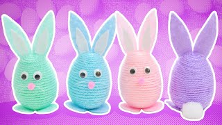 Yarn Wrapped Bunny | Cute & Easy Yarn Bunny Easter Egg Craft