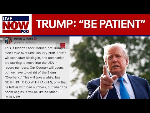 Video | "BE PATIENT": President Trump blames Biden for market numbers