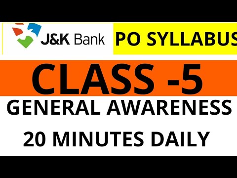 FREE JKBANK CLASS 5| GENERAL AWARENESS WITH SPECIAL REFRENCE TO BANKING|| HOW TO STUDY| ANALYSIS