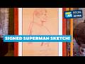 1943 Jerry Siegel Joe Shuster Signed Superman Sketch ANTIQUES ROADSHOW Social Extra