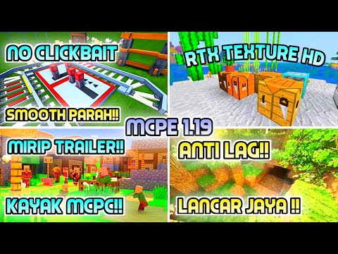 FINALLY!!  TOP 4 REALISTIC TEXTURE PACK THAT SUITABLE FOR SURVIVAL IN MCPE 1.19 SUPPORT RAM 1GB/2GB