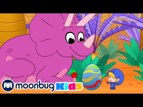 Wielkanocne malowanie jaj dinozaura | Bajki i piosenki dla dzieci! | Moonbug Kids po polsku