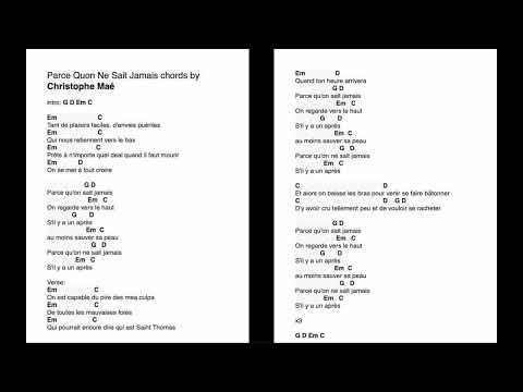Parce Qu'on Sait Jamais - Christophe Maé