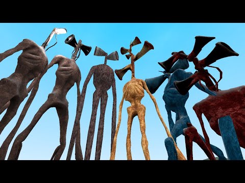 TEAM OLD SIREN HEADS VS TEAM NEW SIREN HEADS!! Garry's Mod [Siren Head Trevor Henderson] Gameplay