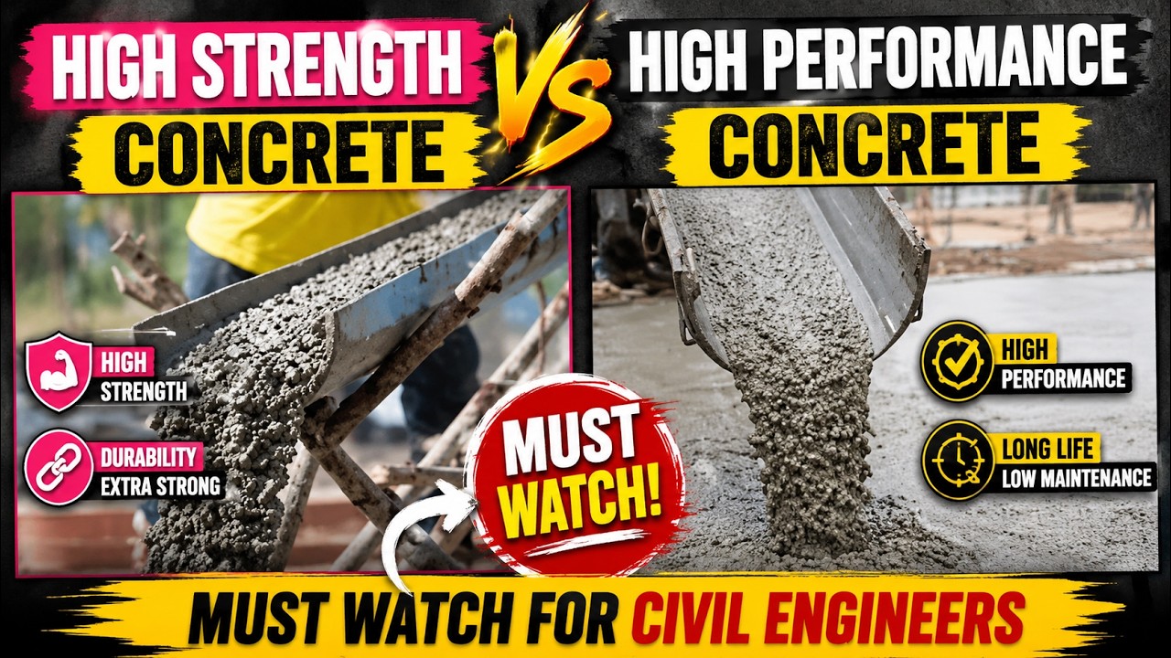DIFFERENCE BETWEEN HIGH STRENGTH & HIGH-PERFORMANCE CONCRETE II Types of Concrete !