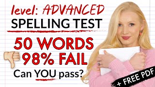 Can YOU pass this spelling test? 98% CANNOT! 50 most MISSPELLED words (with worksheet)