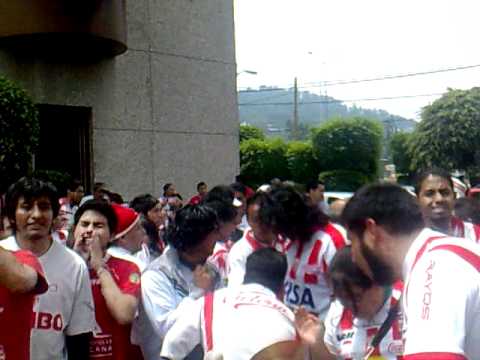 "Comando Rojiblanco antes de Amierdica Vs NECAXA 2010" Barra: Comando Rojiblanco &bull; Club: Club Necaxa