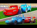 KING DINOCO Crashing At Кemembered Finish Line Vs Helps The Lightning McQueen Final Scene Pixar Car