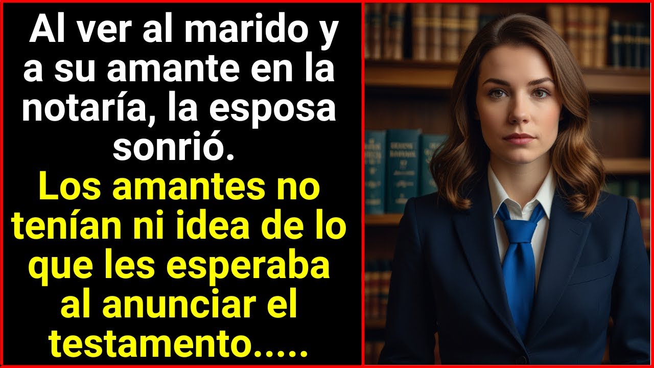 "En la notaría, la esposa sonreía con furia contenida. No sabían lo que les esperaba..."