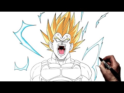 How To Draw Vegeta SSj2 (That's My Bulma!) | Step By Step | Dragonball