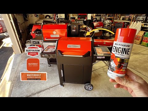 How To Custom Paint Your BBQ Grill! / Masterbuilt Gravity & Autoignite Smoker-Grill! / Super Simple!