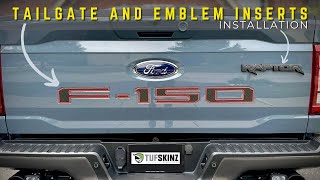 Installing TUFSKINZ Tailgate Letter Inserts and Raptor Emblem Inserts *Coupon Code in Description!*